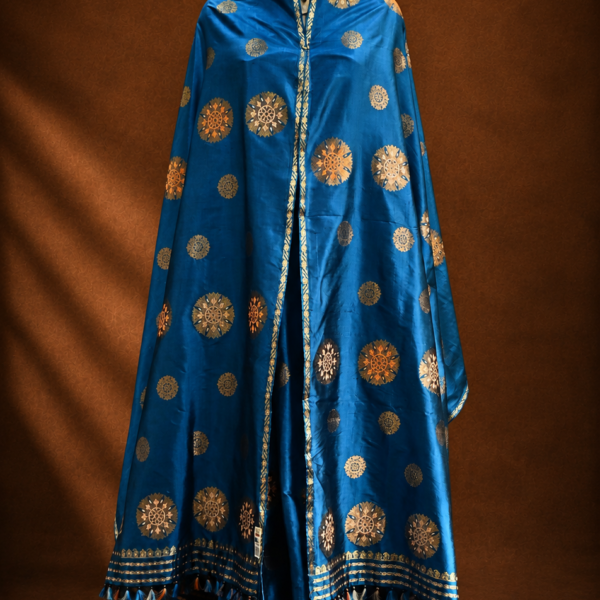 MULBERRY BLUE MEKHELA CHADOR