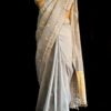 MULBERRY RAW SAREE SILVER - Image 2