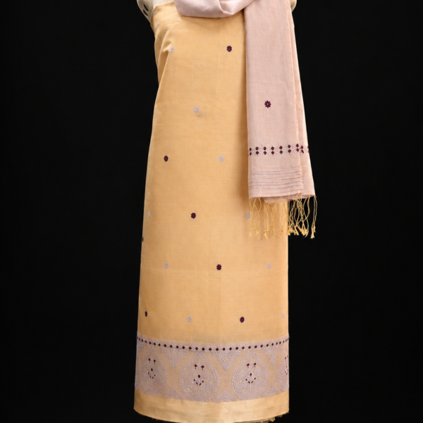 Alternative view of TASSAR ERI KURTI DUPATTA SET
