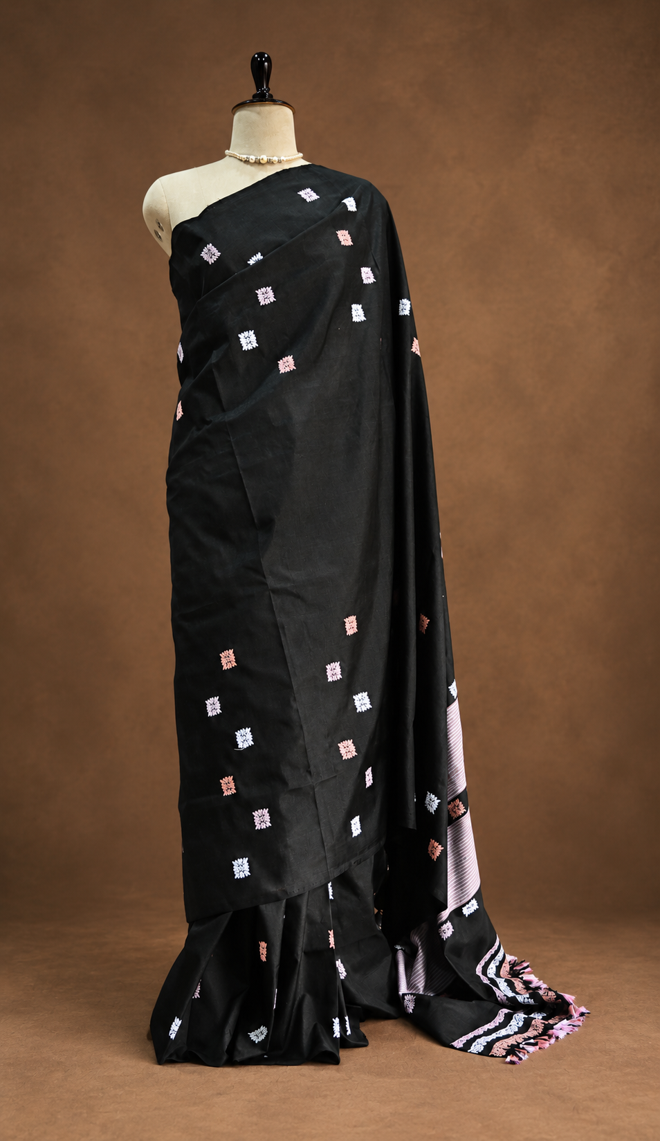 MULBERRY SILK SAREE BLACK