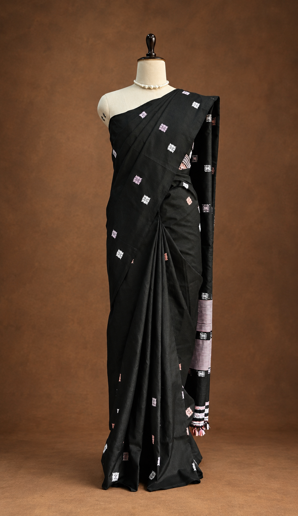 MULBERRY SILK SAREE BLACK - Image 3