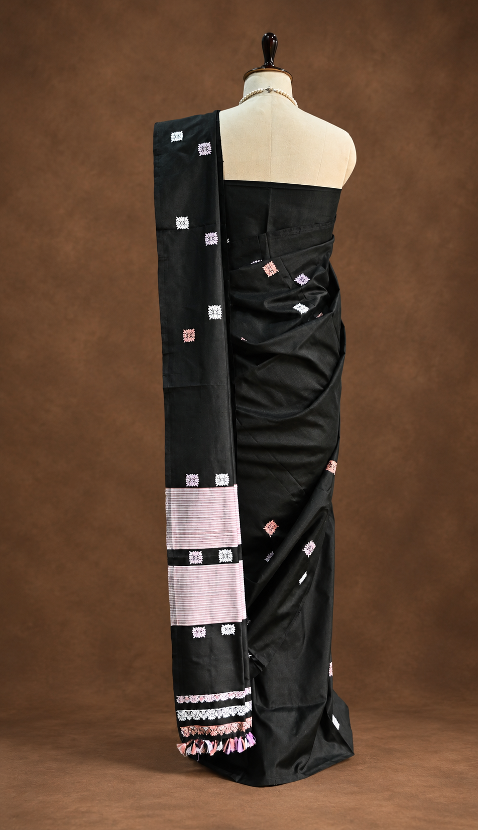 MULBERRY SILK SAREE BLACK - Image 4