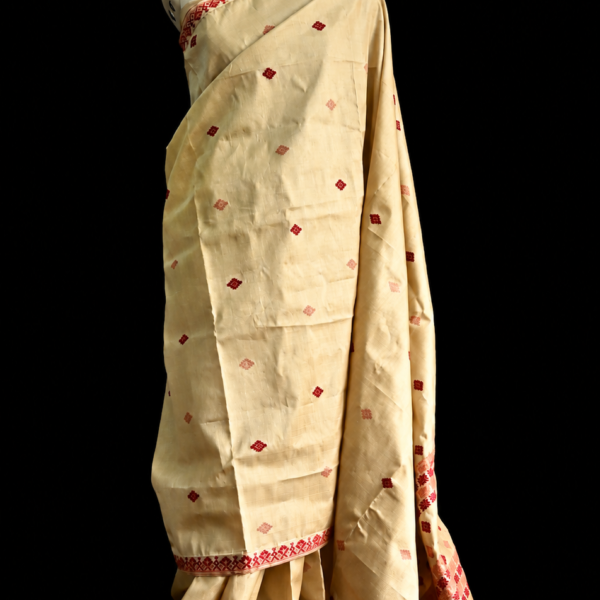 Alternative view of TASAR SAREE MULTICOLOR